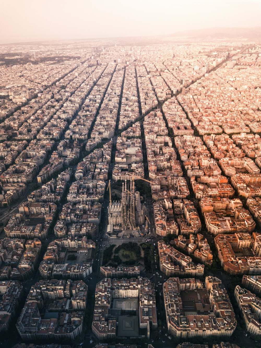 Vista aérea del Eixample de Barcelona